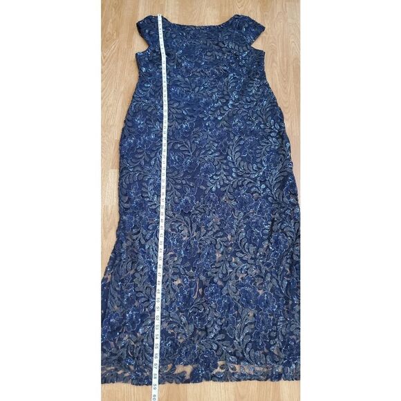 Brianna Lace Column Sequined Gown - Picture 7 of 13